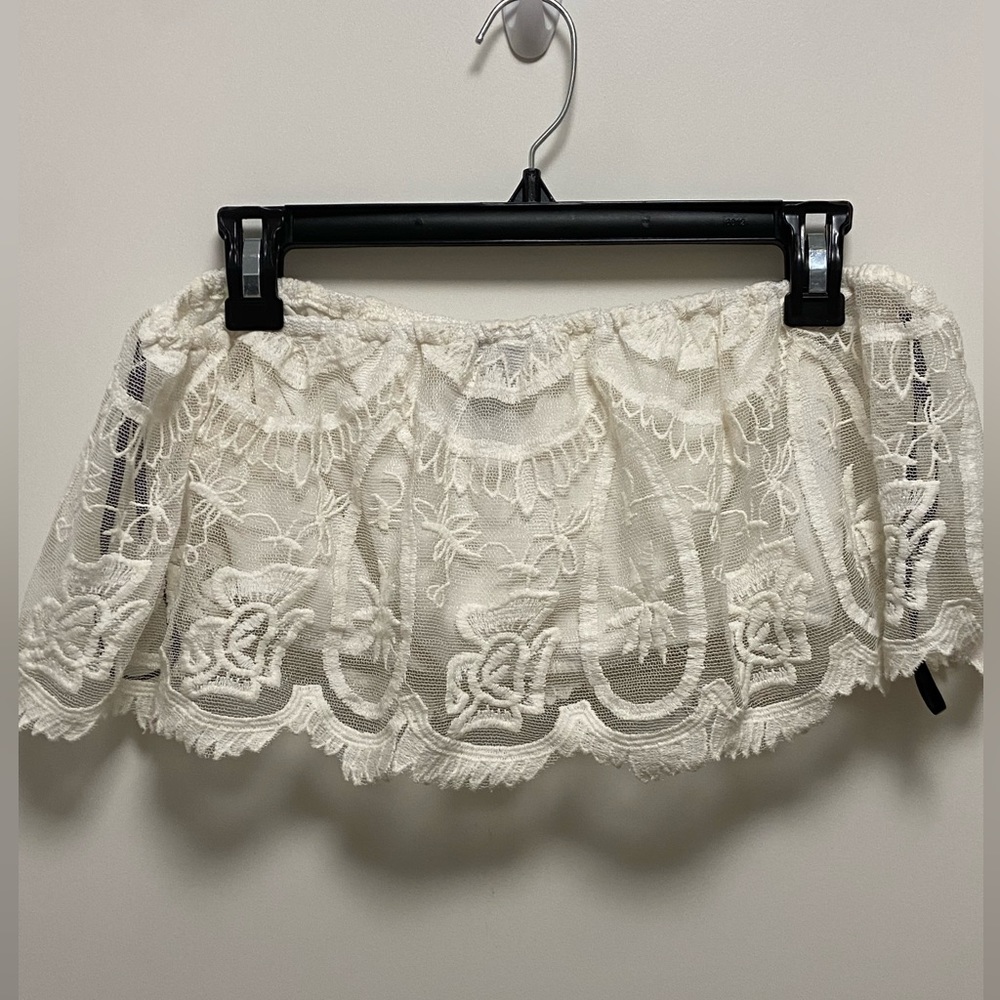 Ruffle Cropped Tube Top - Size Small